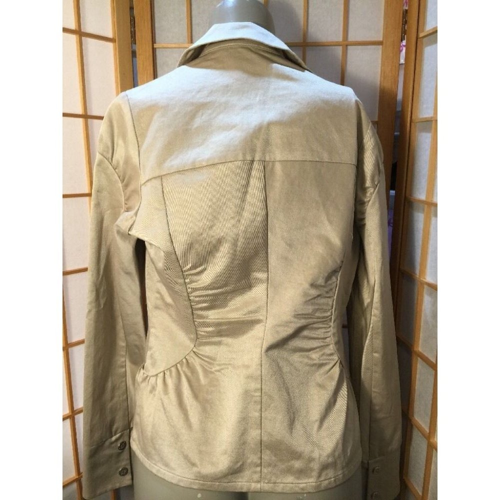 Meritage Beige Snap Button Front Basic Jacket Wom… - image 5